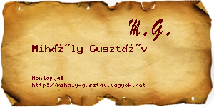 Mihály Gusztáv névjegykártya